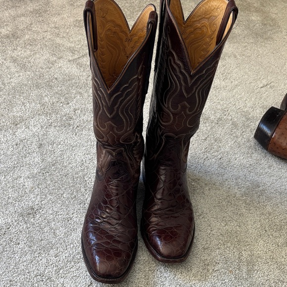 Custom Men's Brown Leather Western Boots - Picture 7 of 10